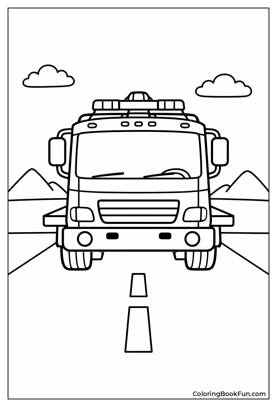 Flatbed Tow Truck Front View