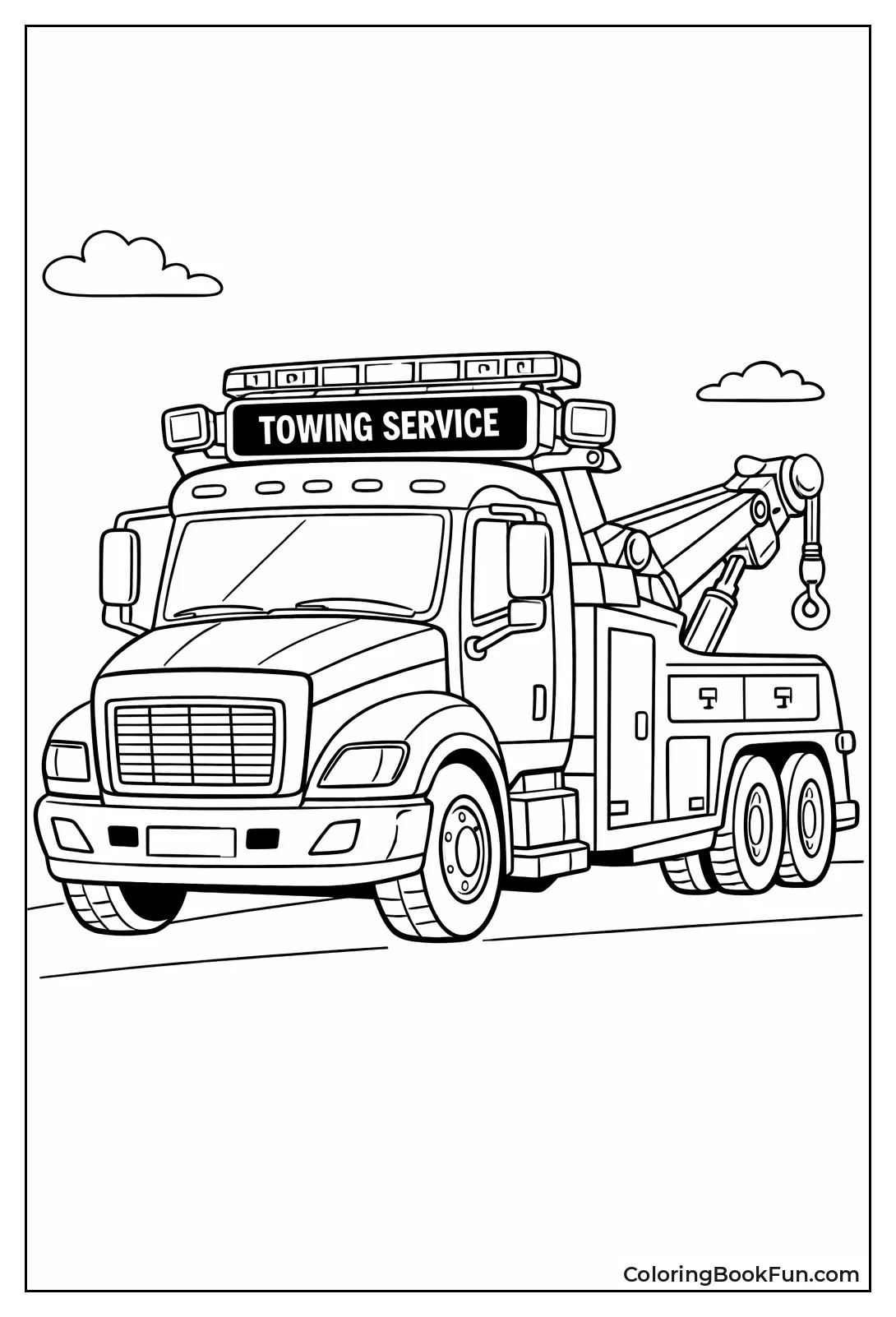 Tow Truck with LED Lights