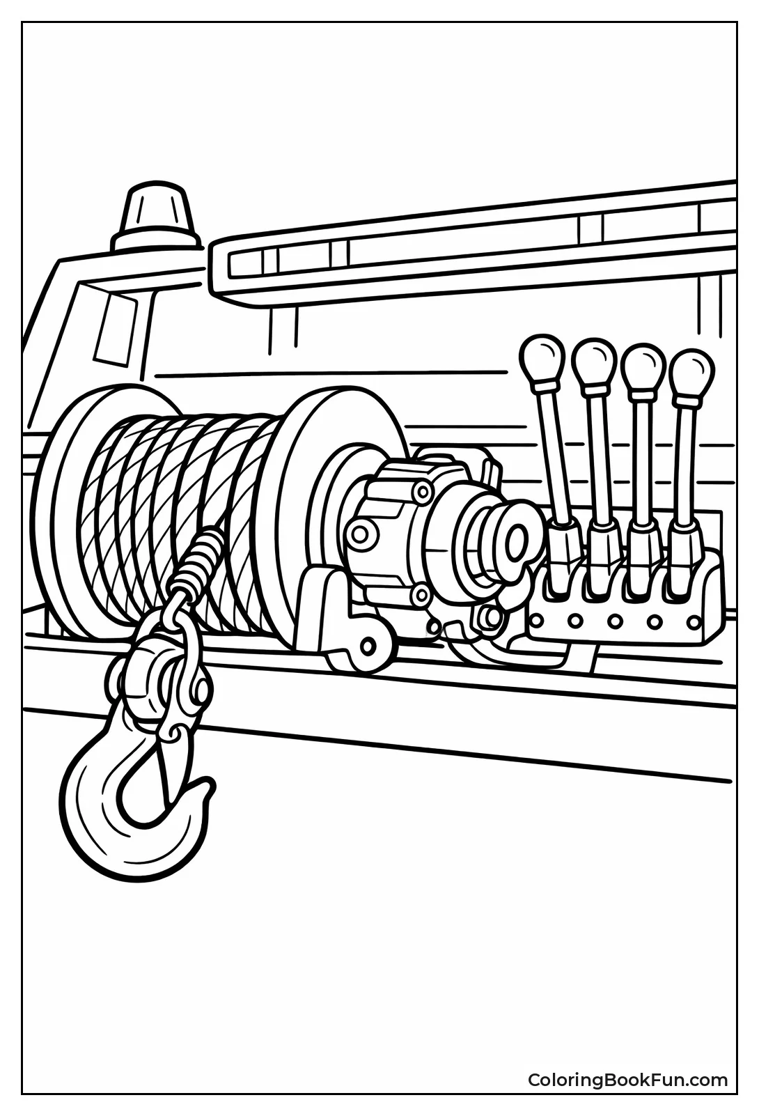 Close Up Winch Mechanism