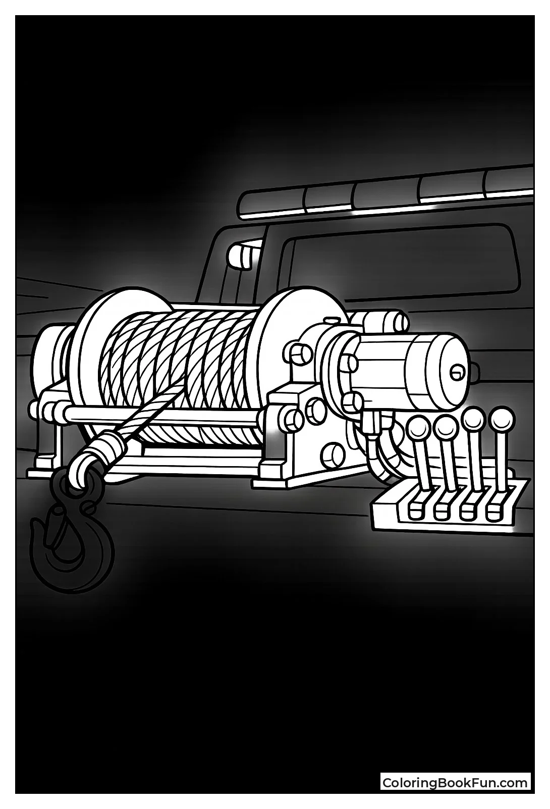 Close Up Winch Mechanism
