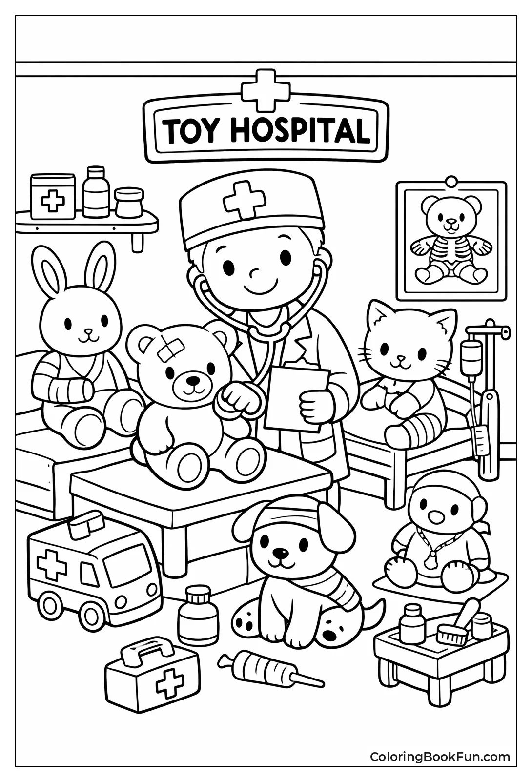 Toy Doctor Heals Plush Patients