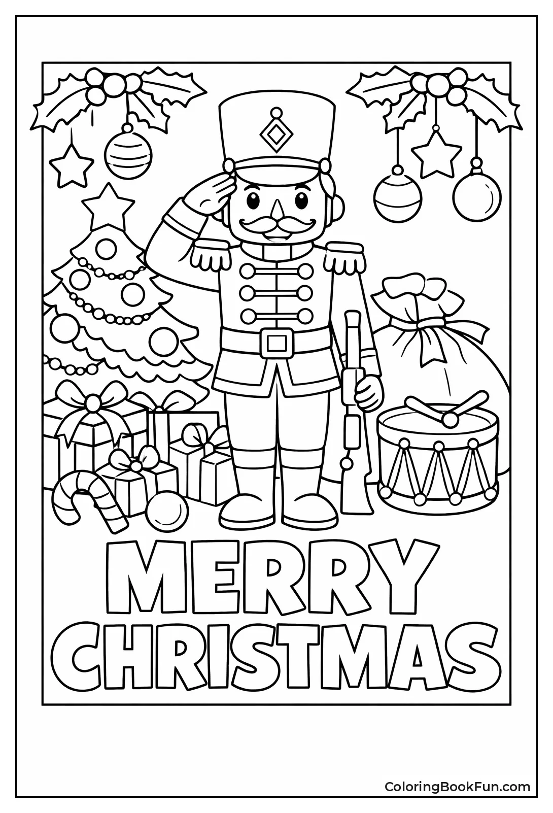 Nutcracker Soldier Stands Festive