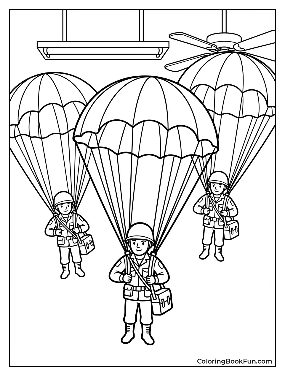 Army Men Drop Parachutes