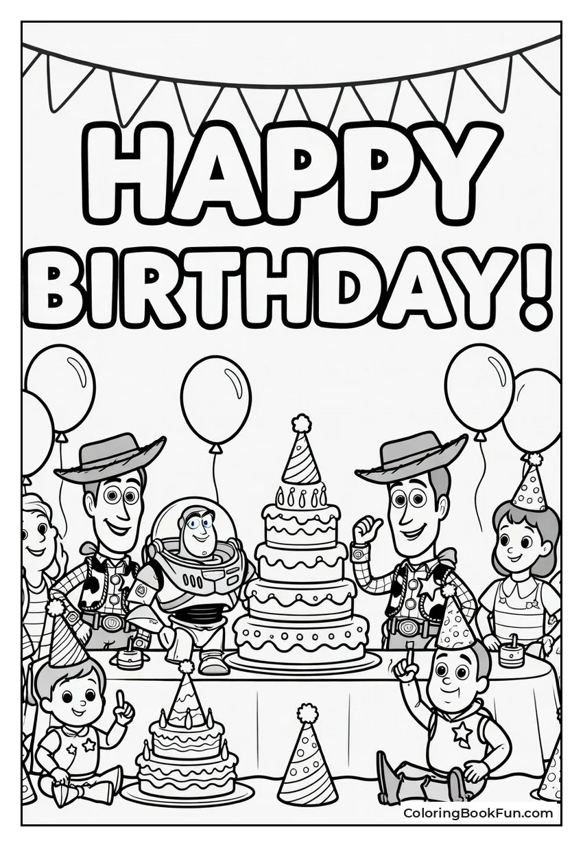 Toy Story Toys Celebrate Birthday Party