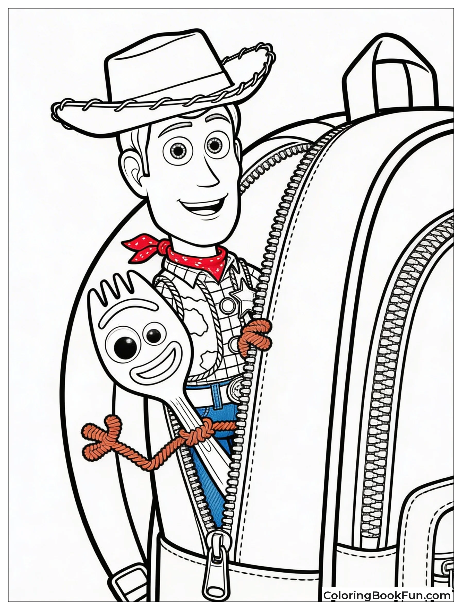 Toys Peek from Backpack