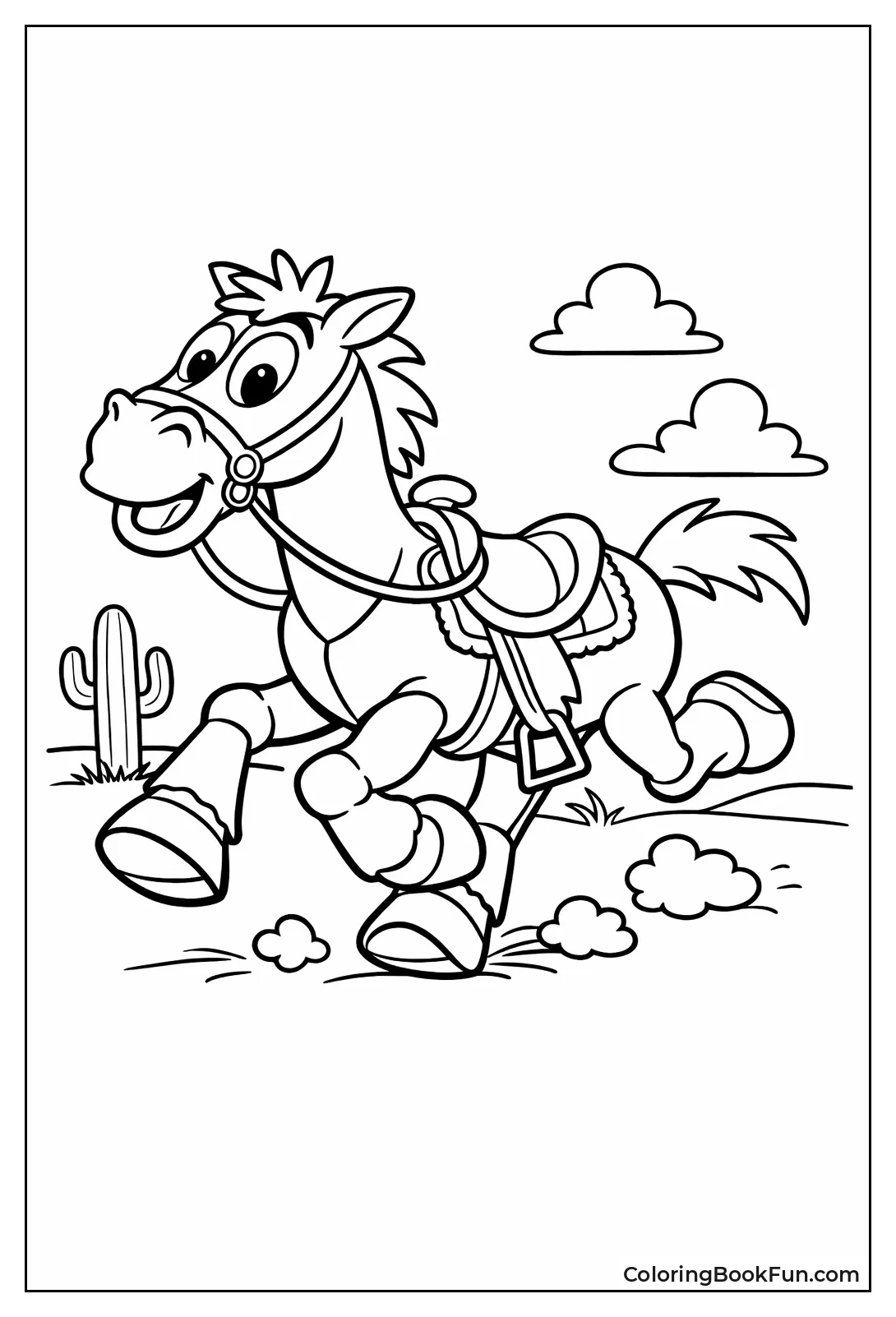 Bullseye Gallops with Reins