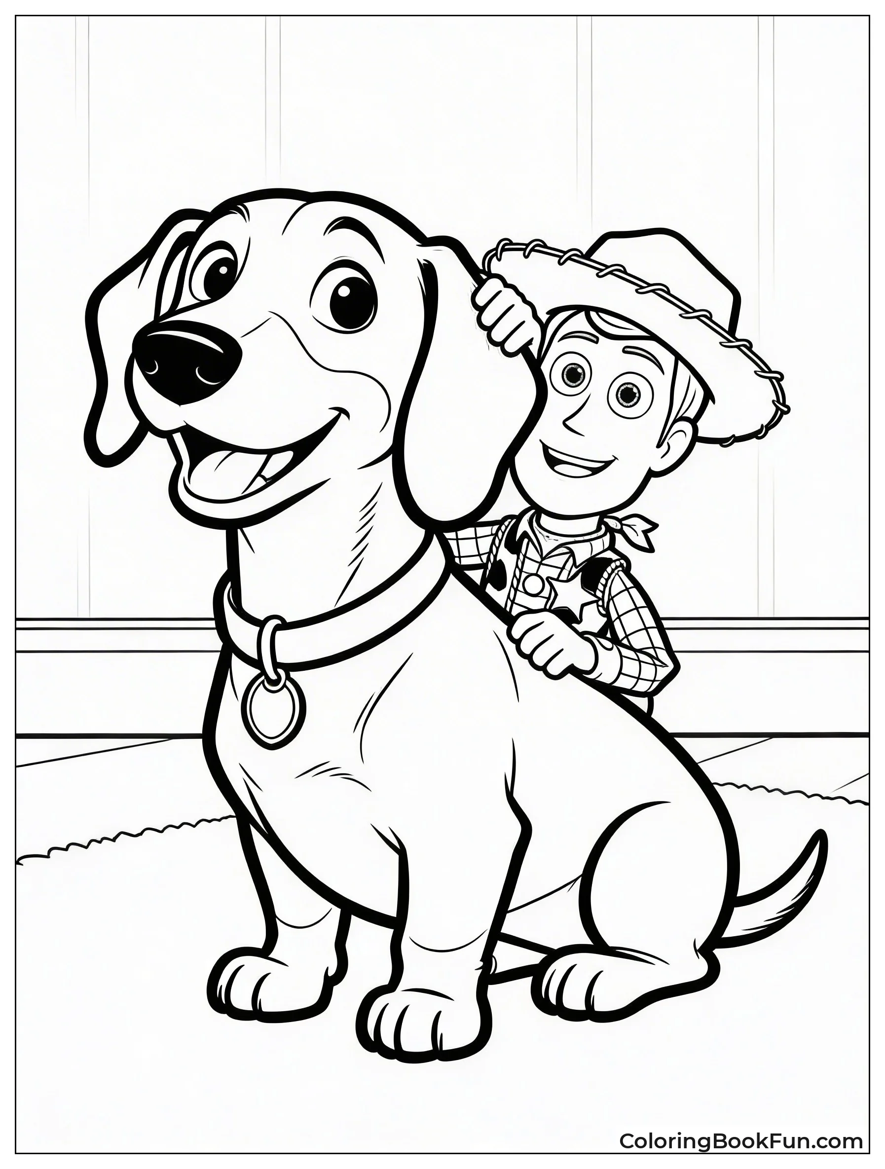 Buster Sits with Woody