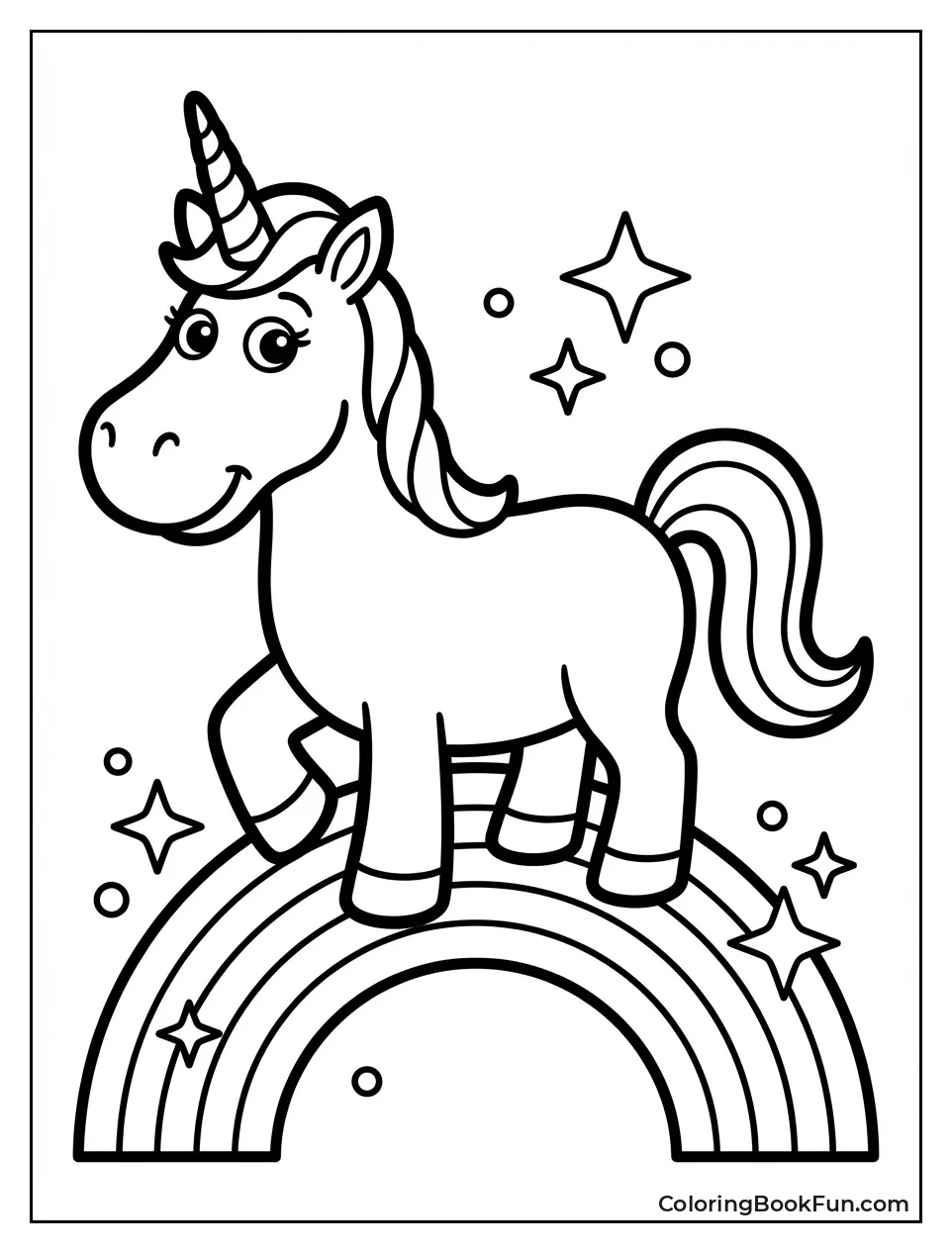 Buttercup on Sparkly Rainbow