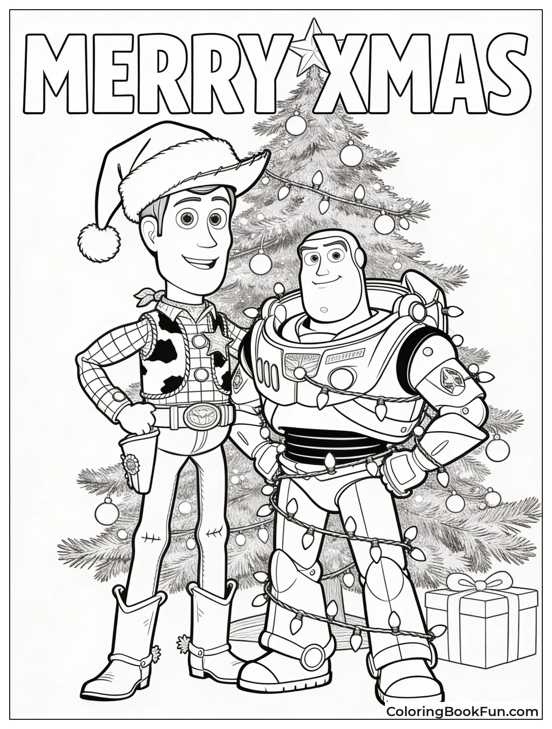 Woody Wears Santa Hat