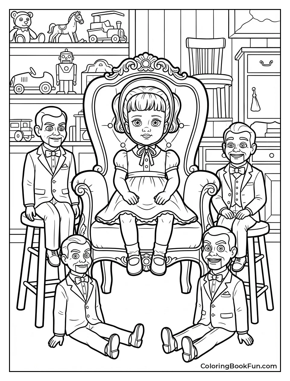 Gabby Gabby on Throne