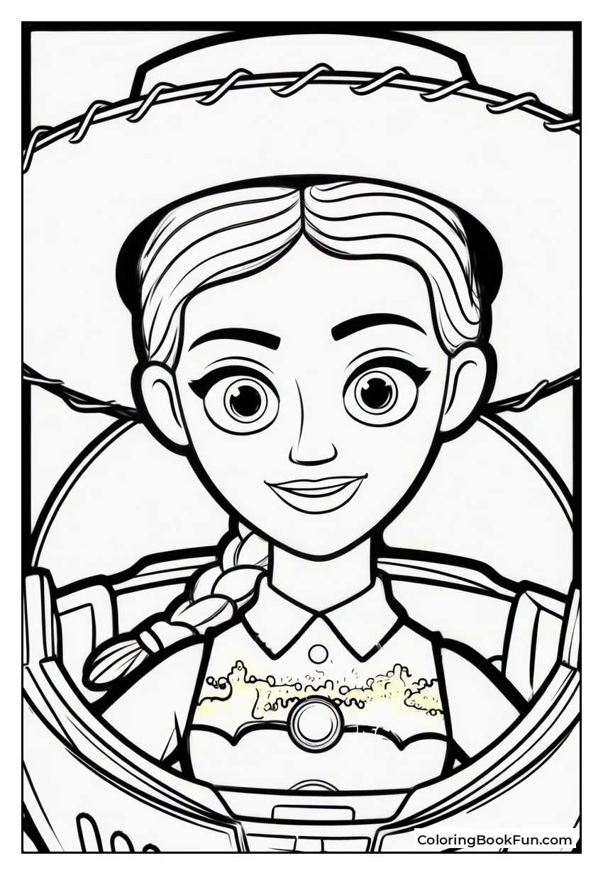 Jessie Yodels with Red Yarn Braid