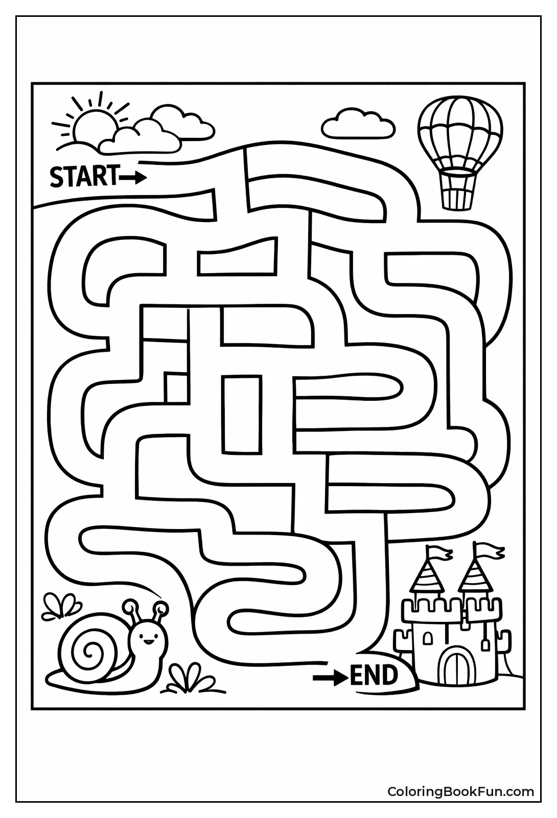 Thick Lines Trace Maze