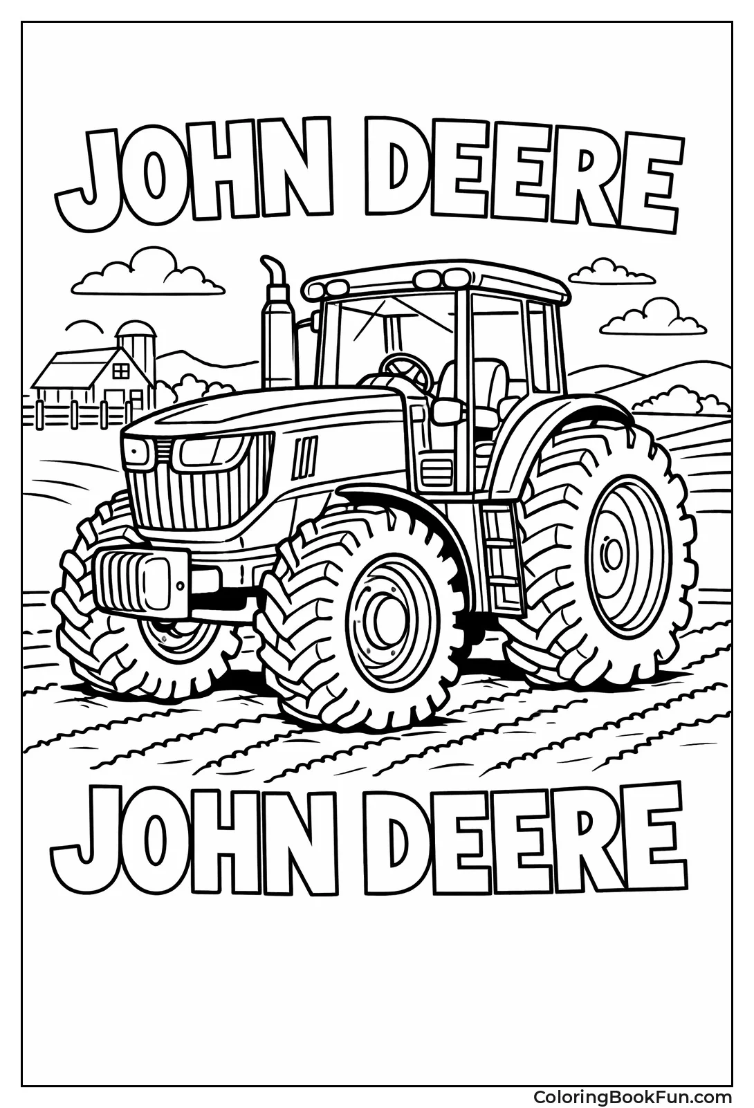 Green John Deere Tractor
