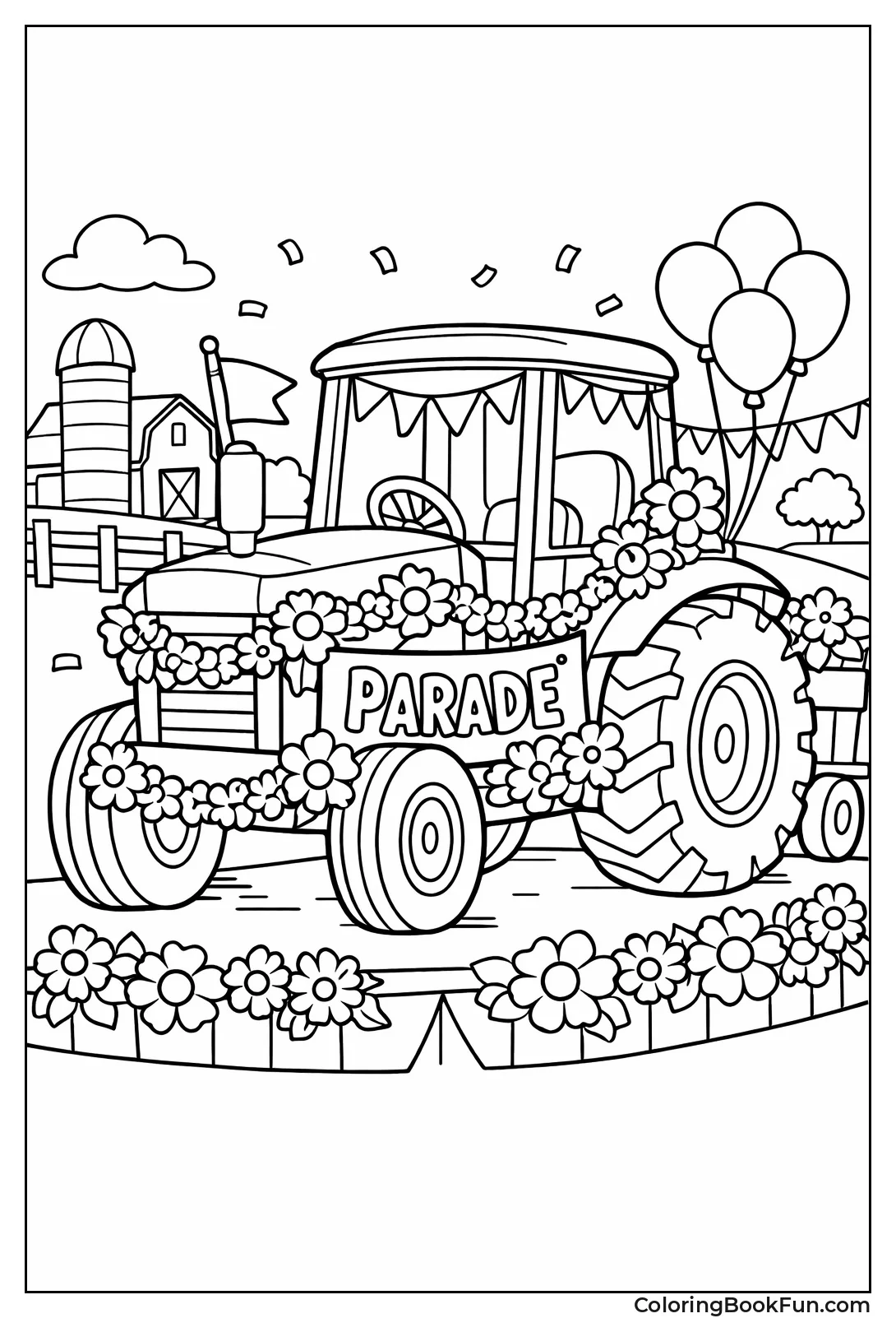 Decorated Parade Tractor Float