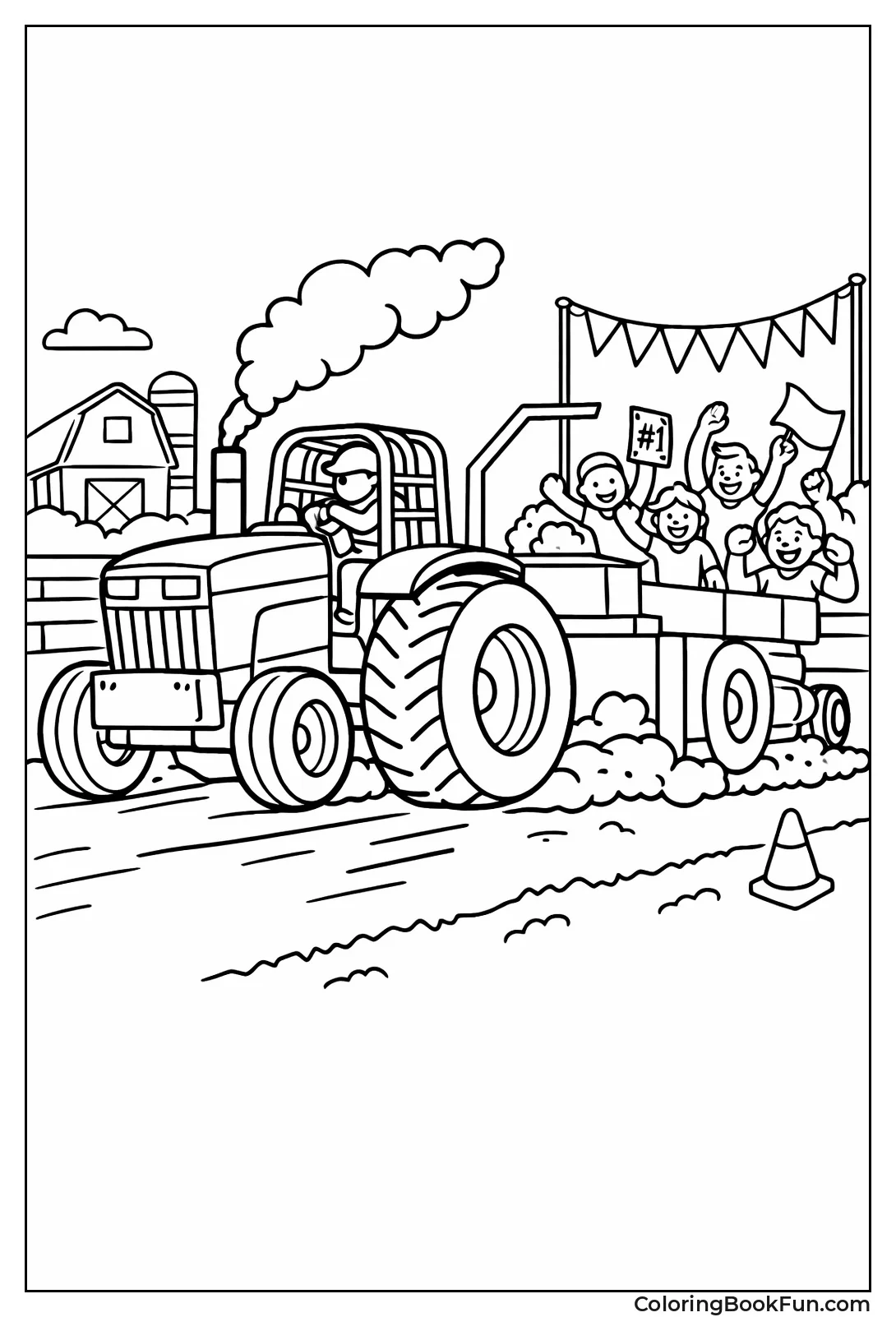 Tractor Pulling Heavy Load