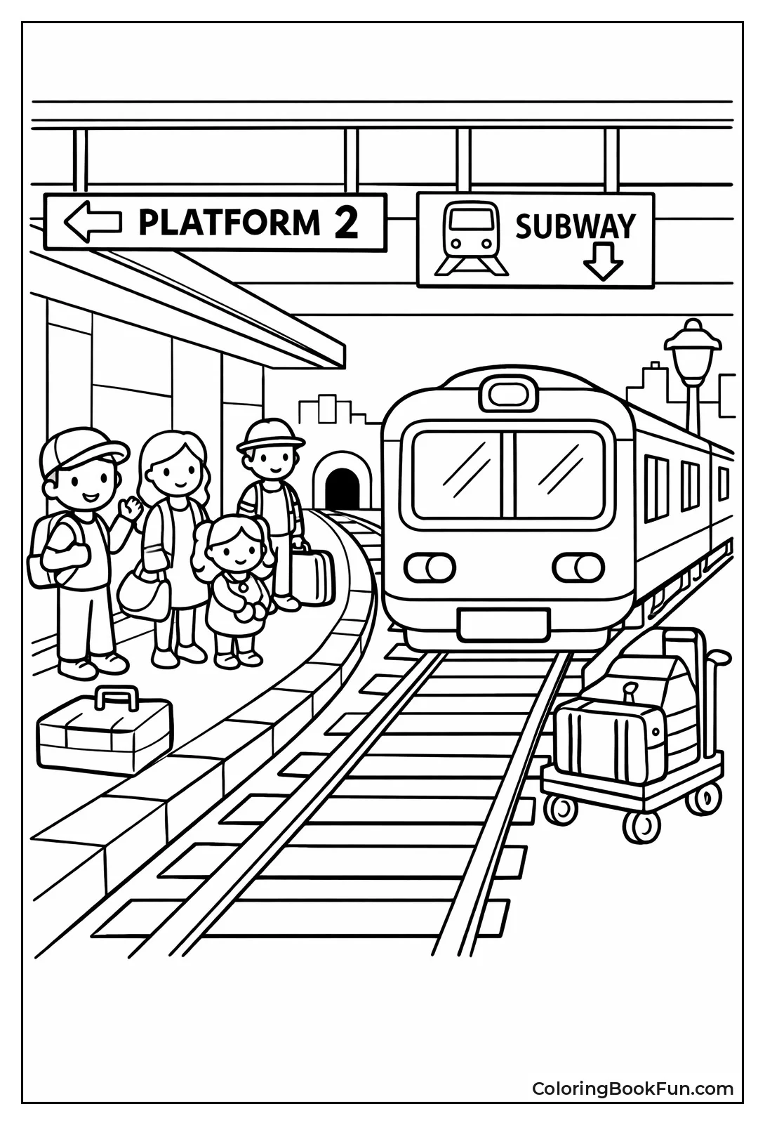 Passengers at Busy Station