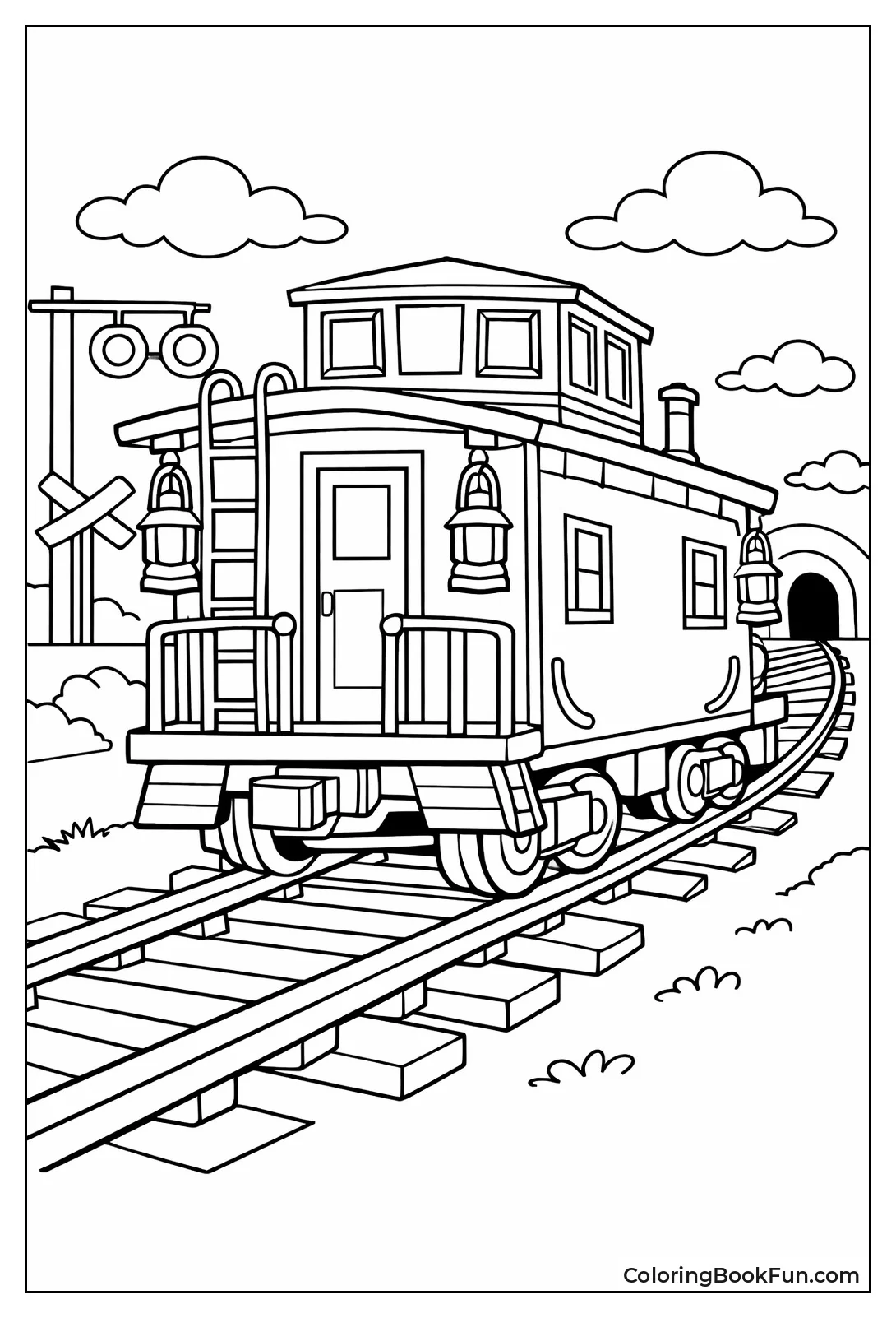 Red Caboose at Train End