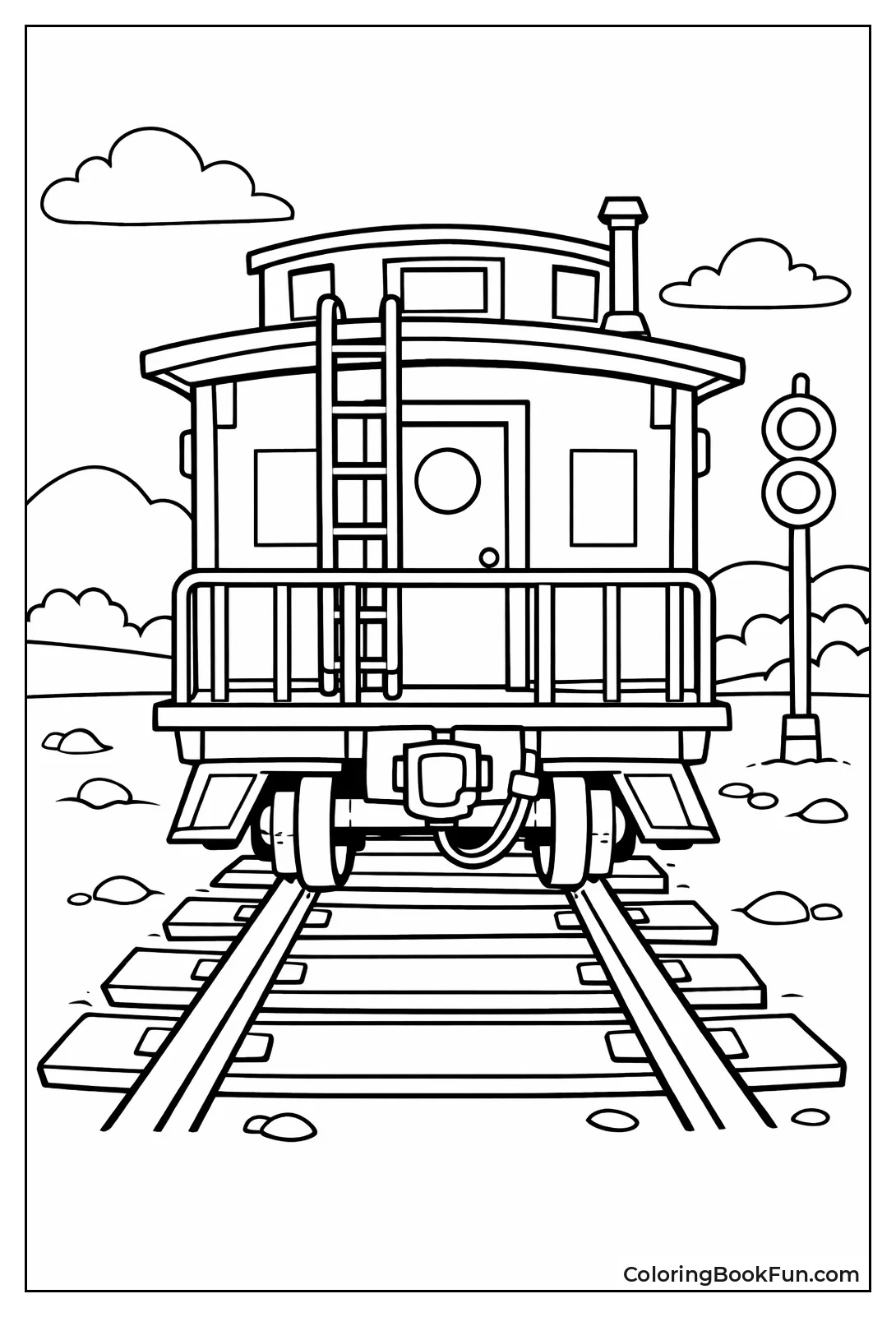 Classic Caboose with Balcony