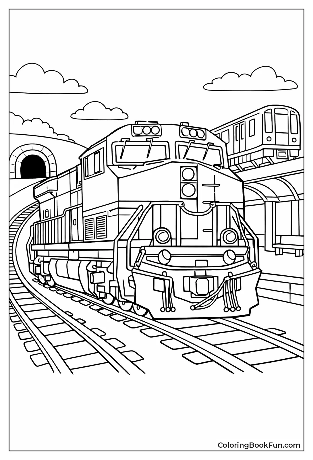 Diesel Engine with Headlights
