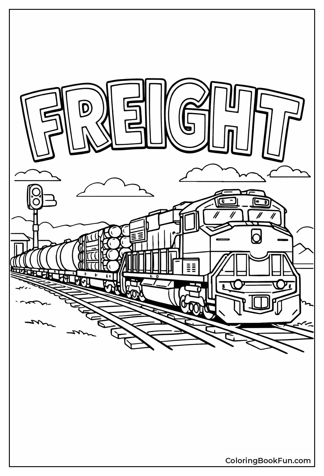 Freight Train Hauling Cargo