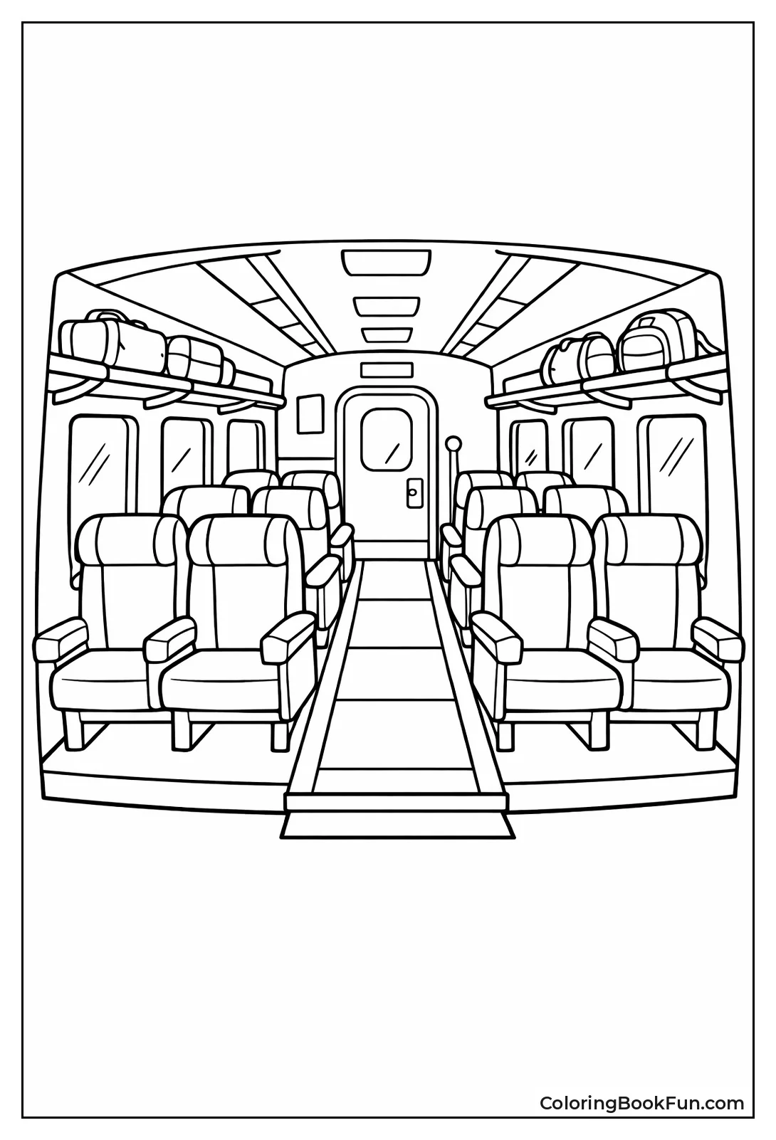 Cutaway Passenger Train Car