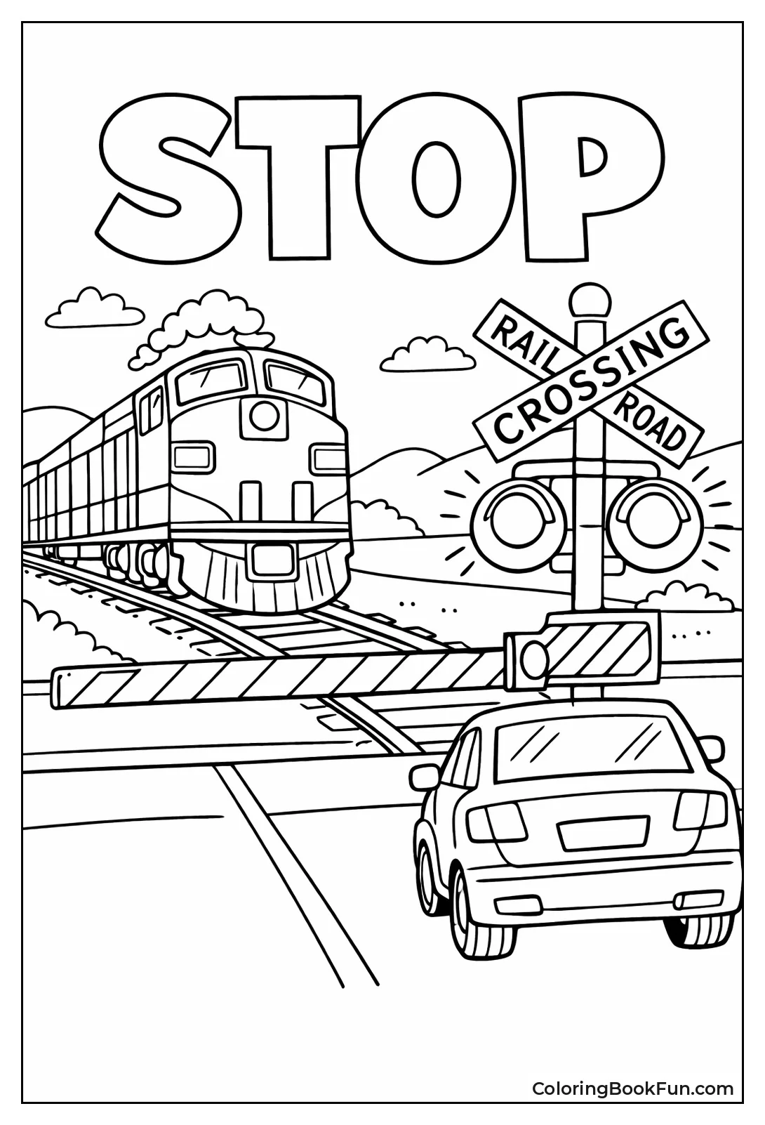 Train at Crossing Gates