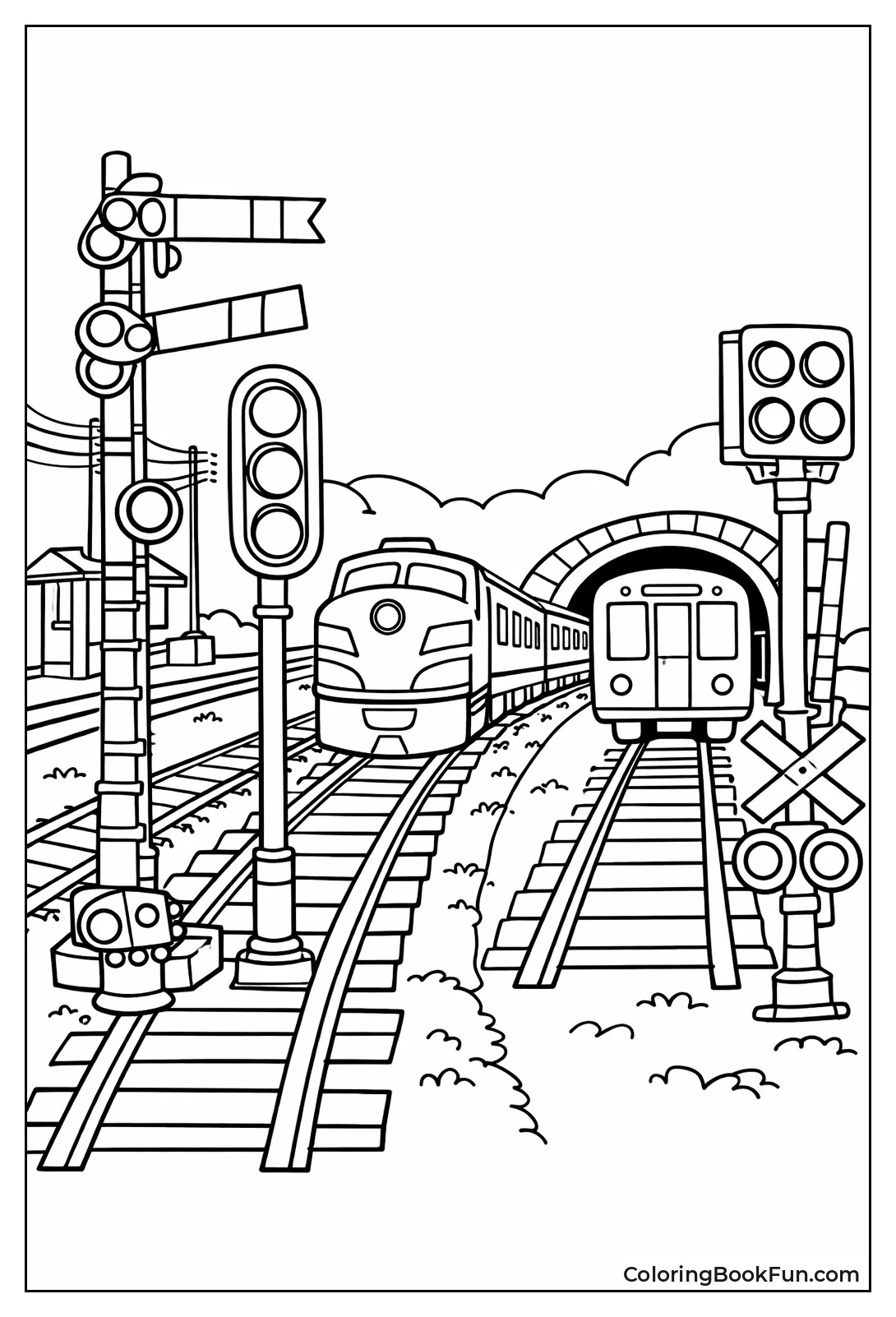 Railway Signals on Tracks