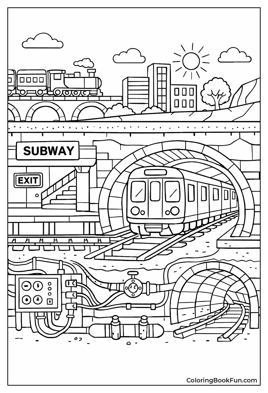 Underground Tracks Cutaway View
