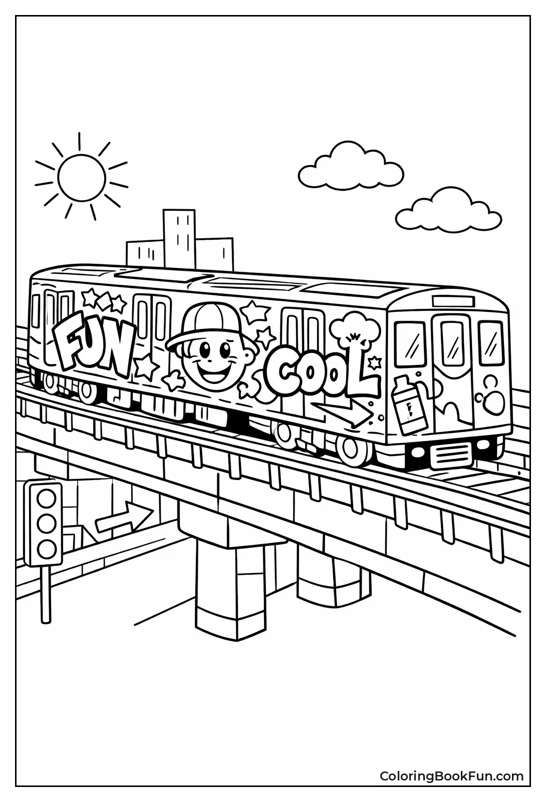 Subway with Street Art