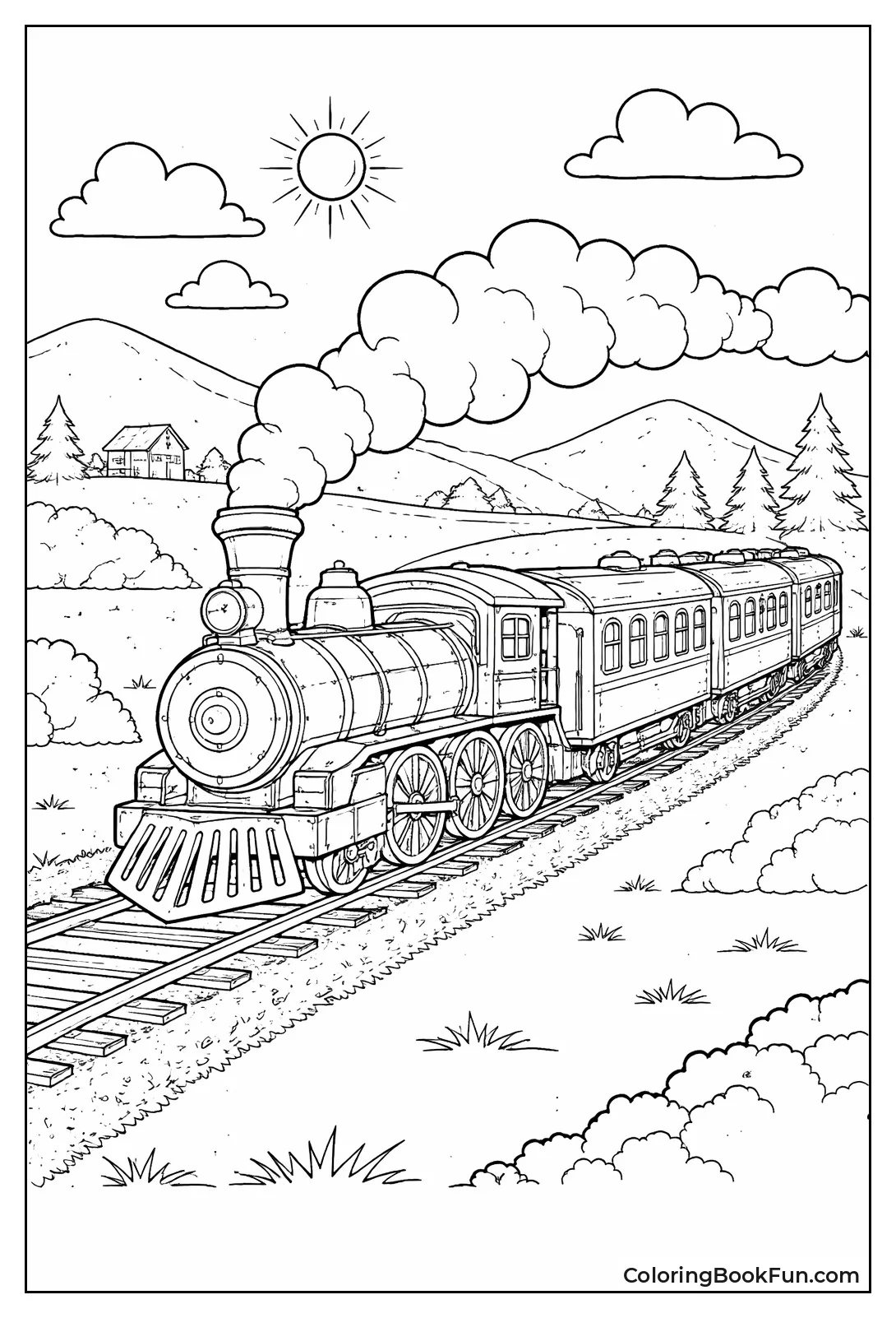 Vintage Steam across Countryside