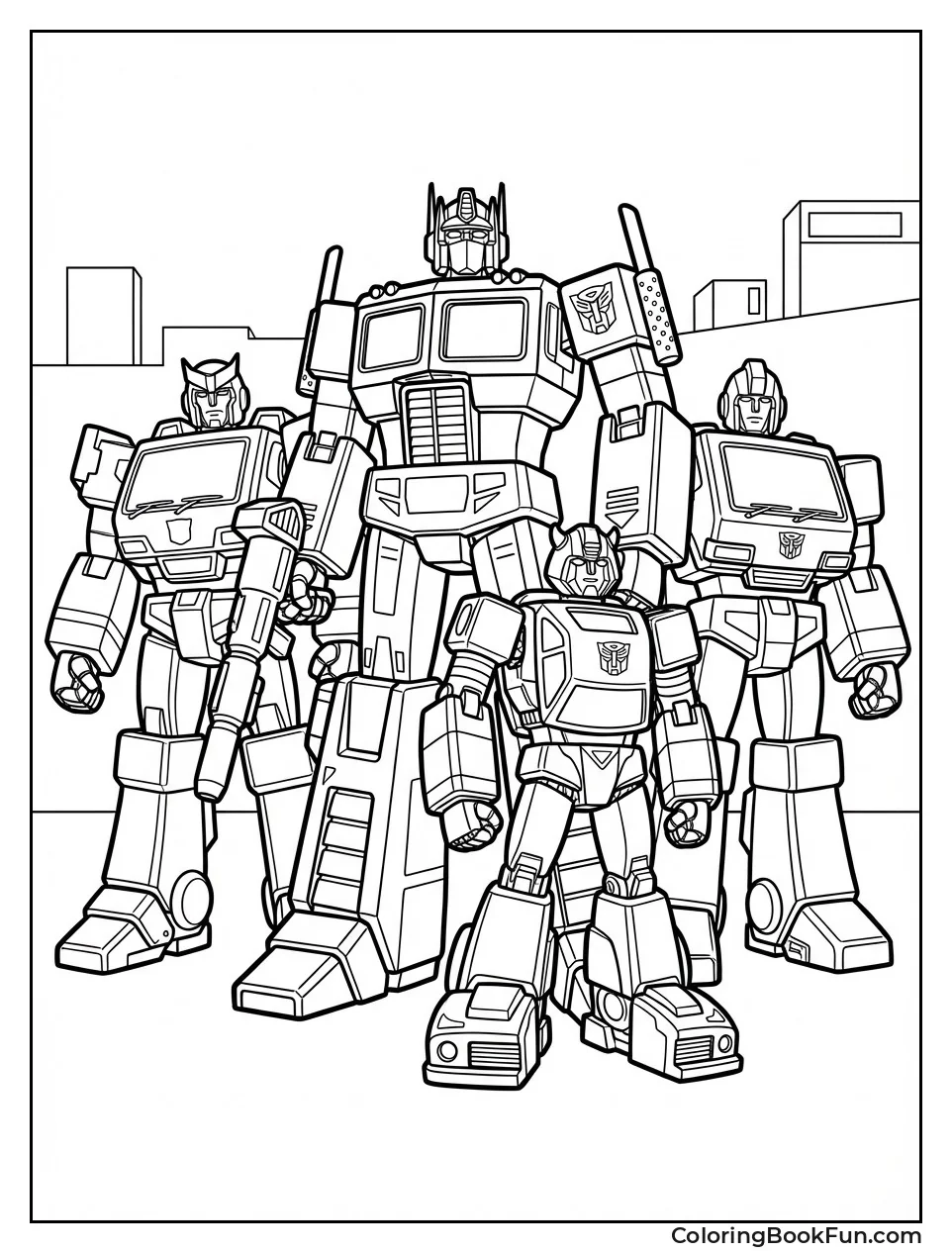 Autobots Pose Together Heroically