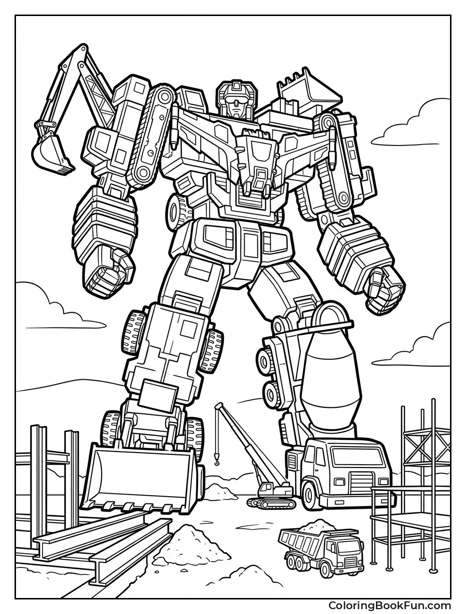 Devastator Towers over Site