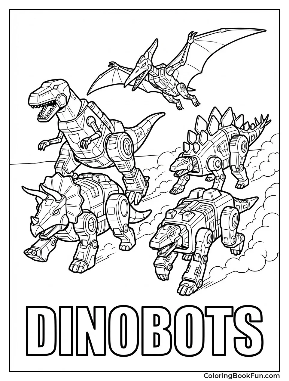 Dinobots Charge in Dino Modes