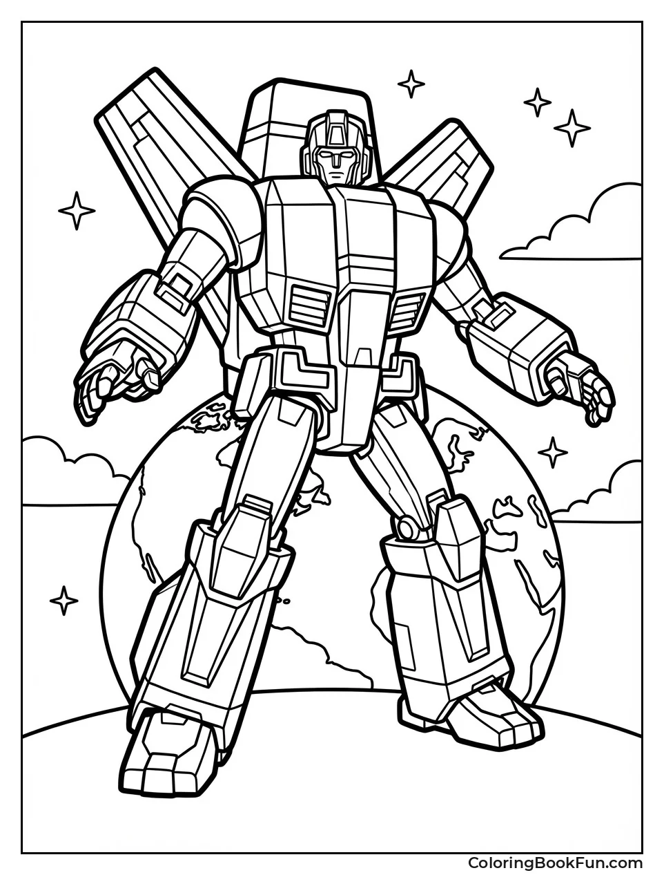 Jetfire Stands Guard with Wings