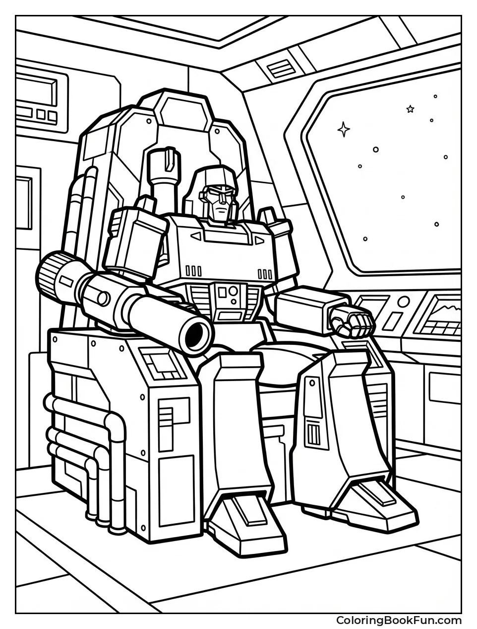 Megatron Sits on Throne