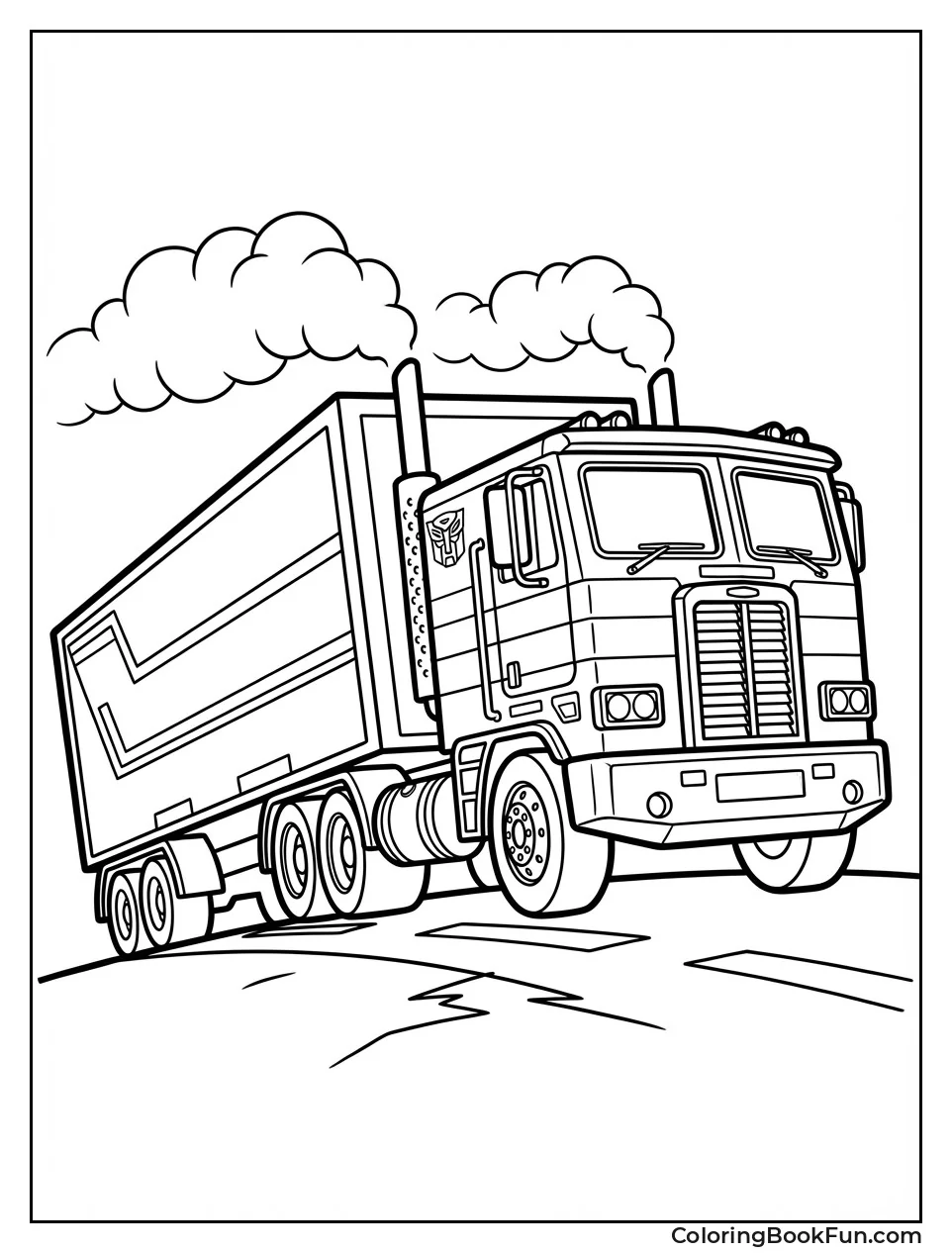 Optimus Truck Hauls Trailer