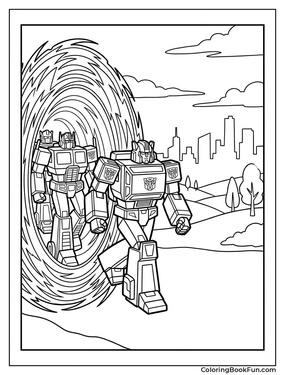 Autobots Emerge from Portal