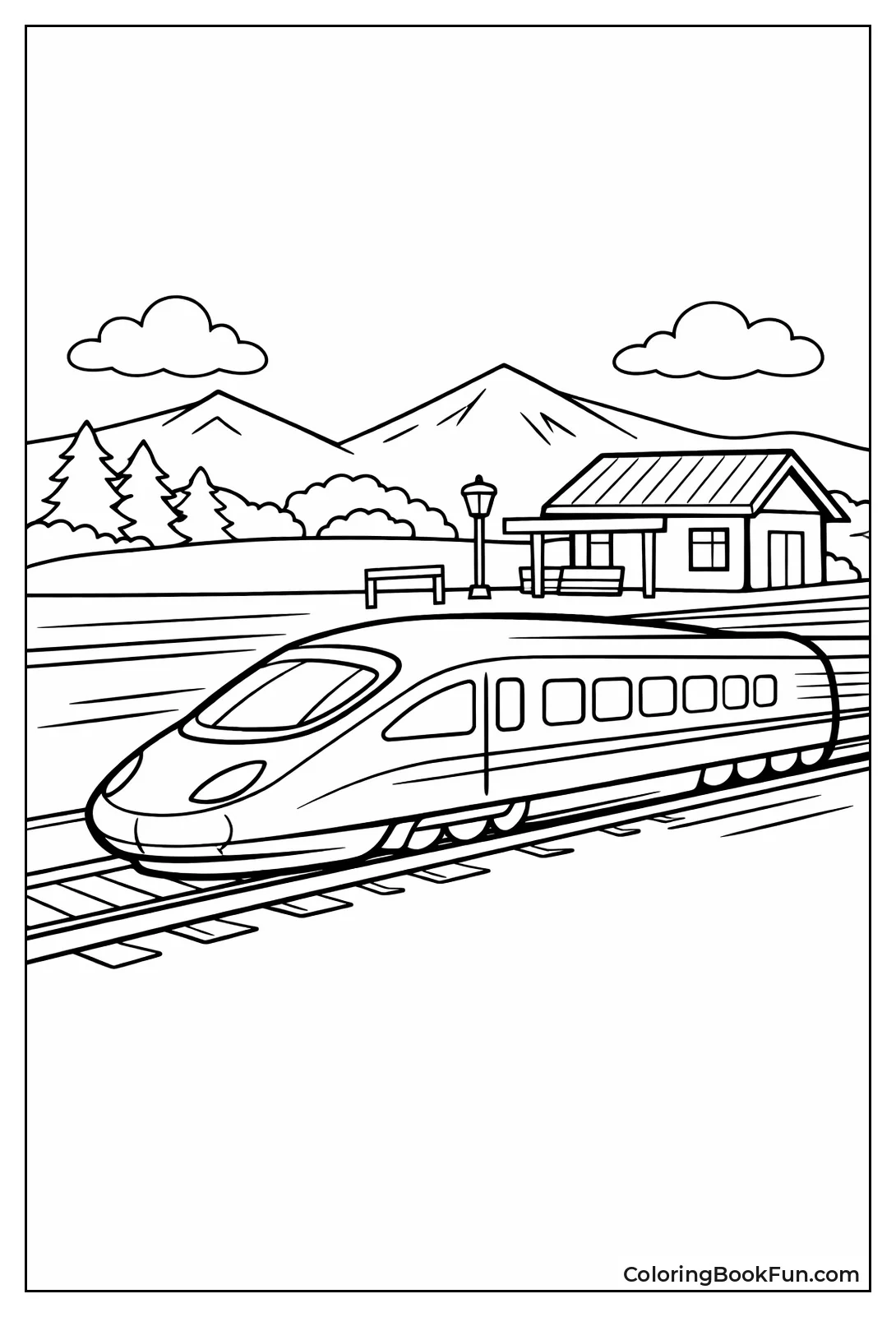 Bullet Train Speeds Past