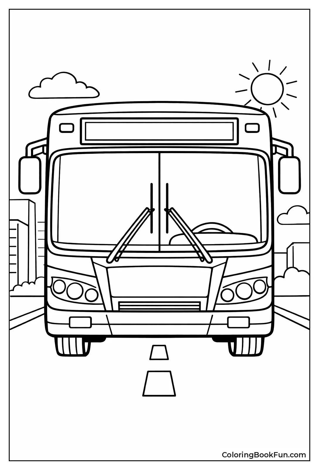 City Bus Faces Forward