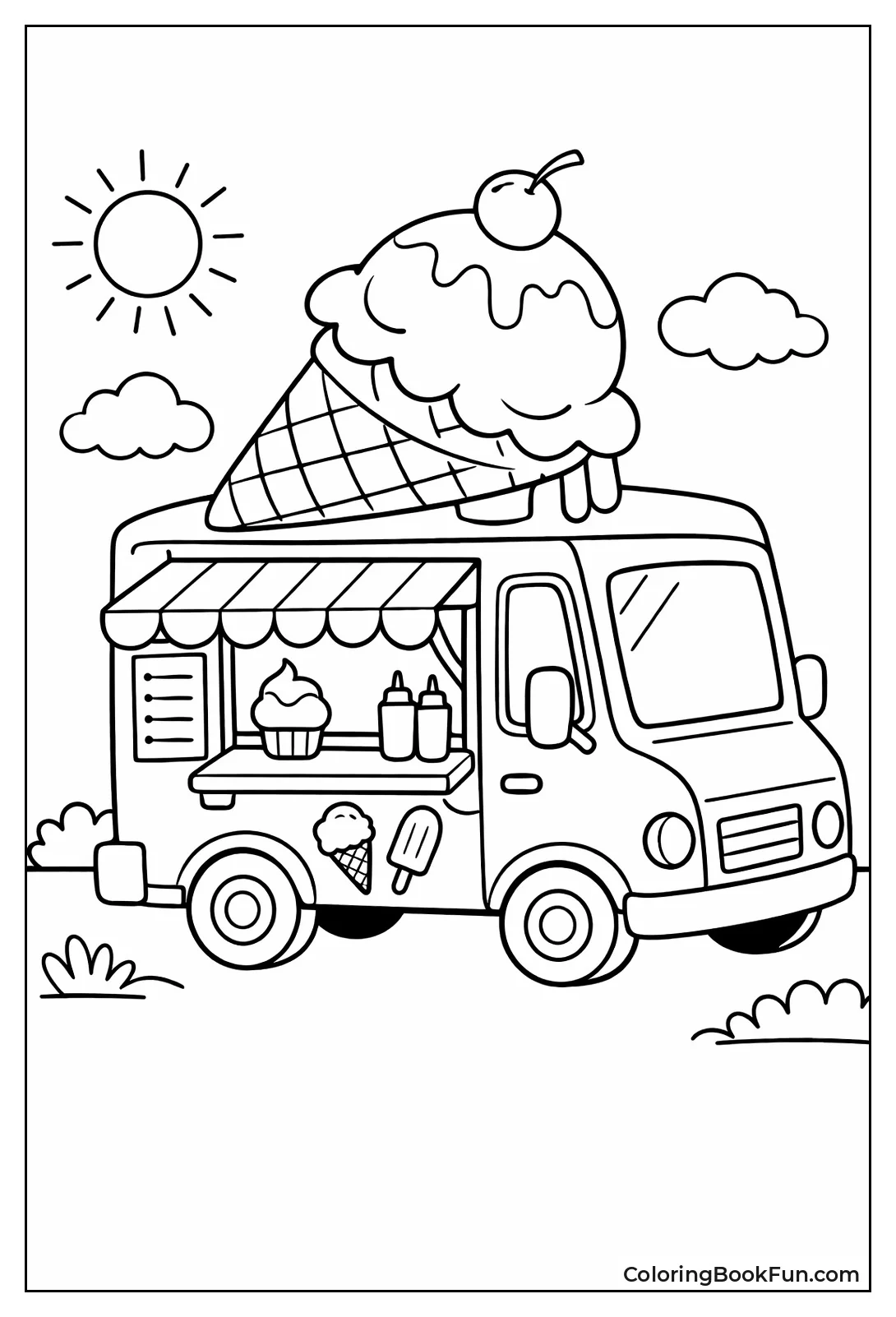 Ice Cream Truck Serves