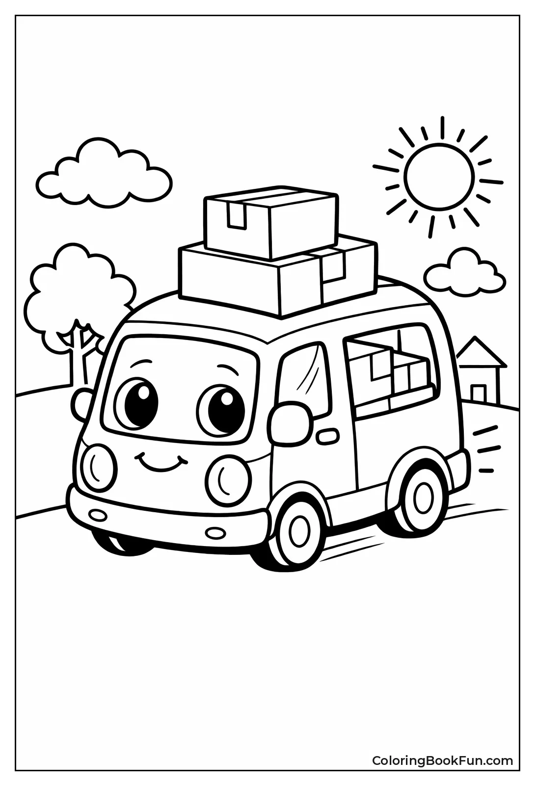 Kawaii Van Delivers Boxes