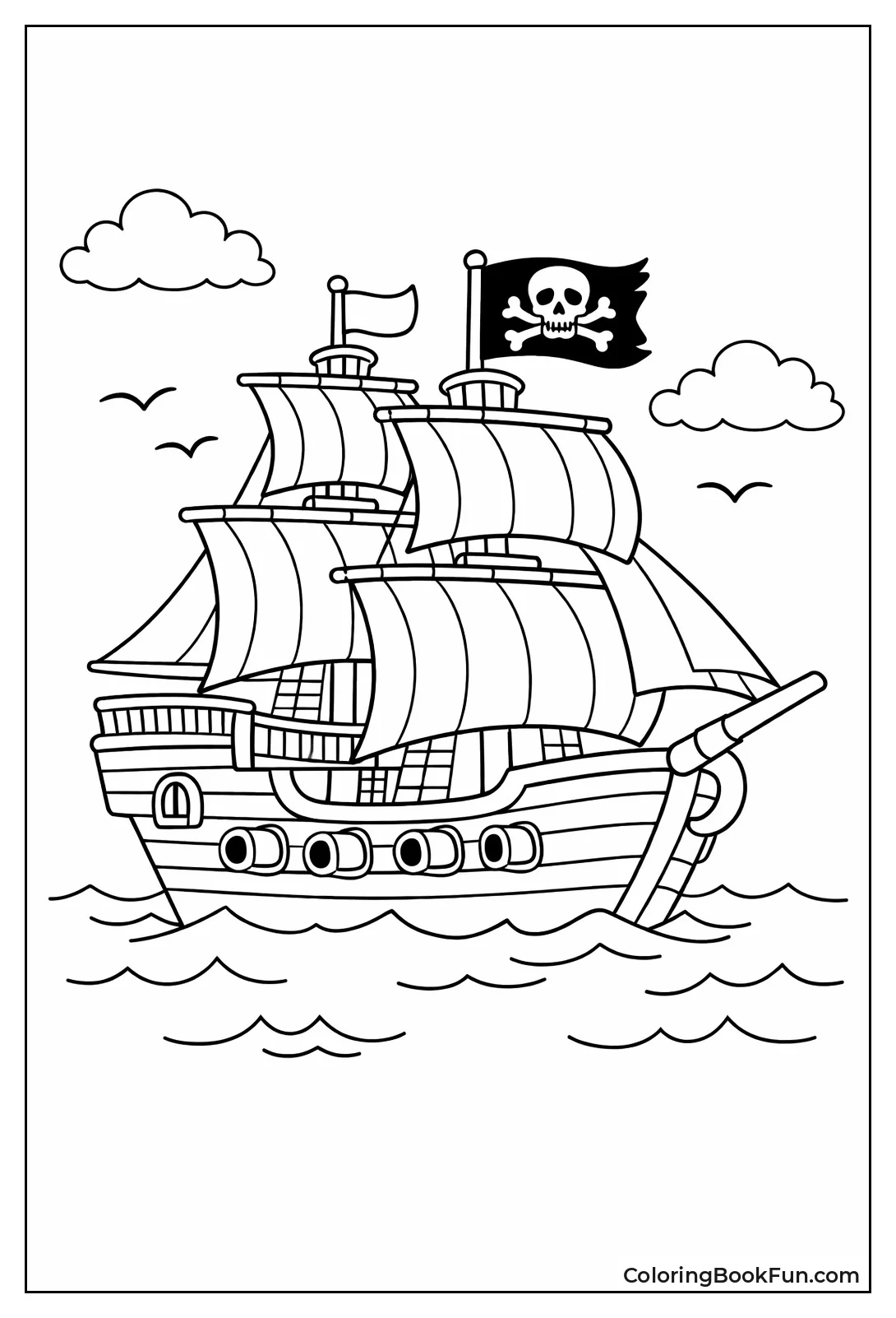 Pirate Ship Sails Fast