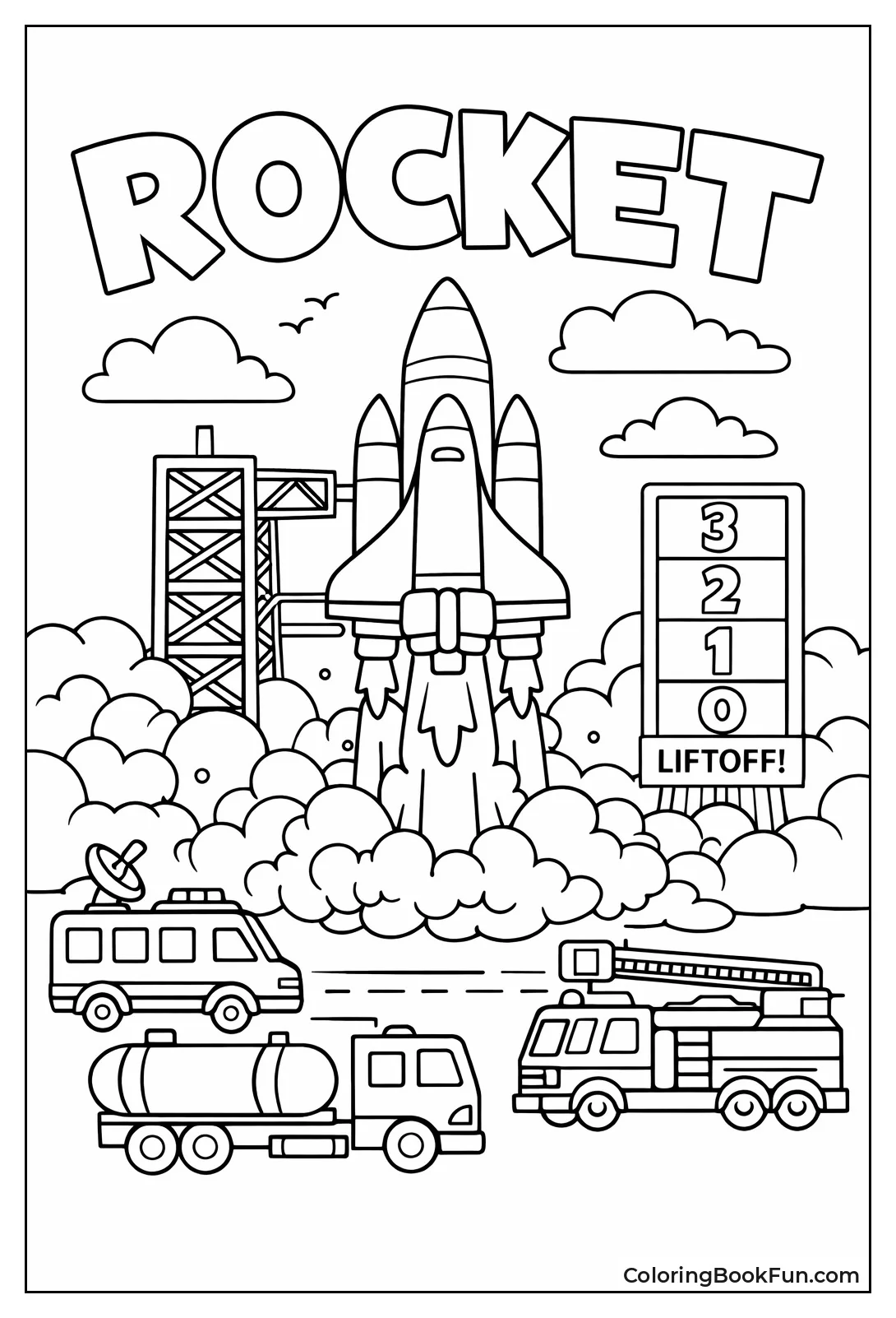 Rocket Blasts from Pad