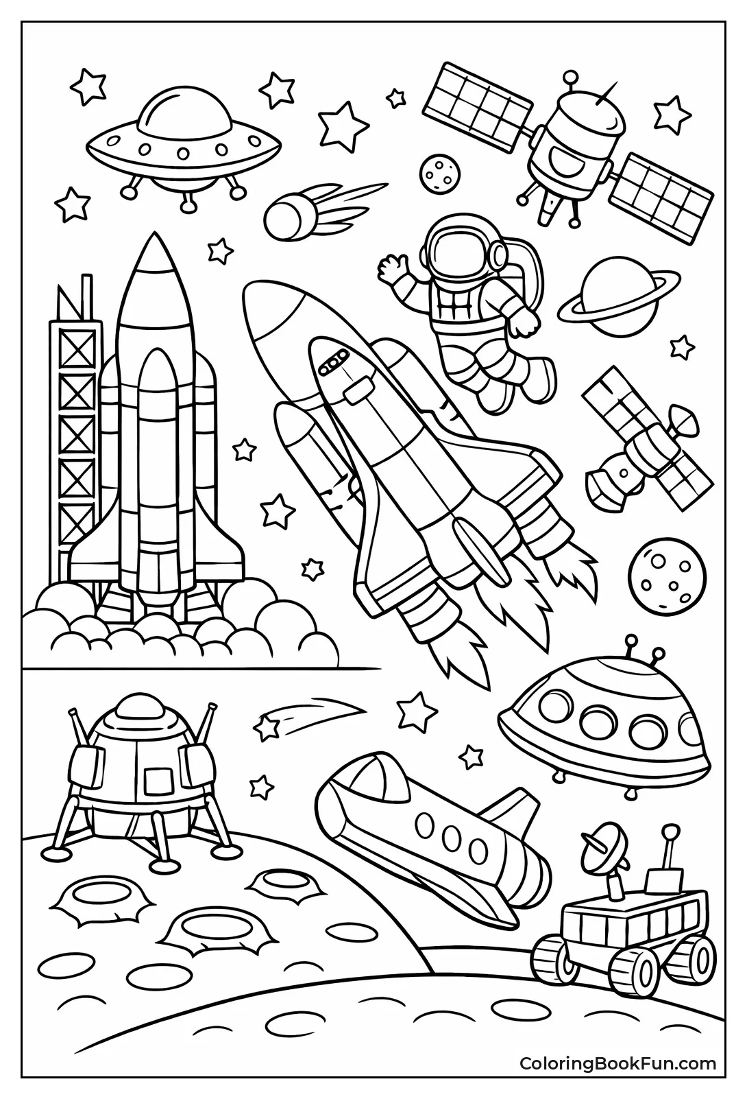 Space Vehicles Blast Off