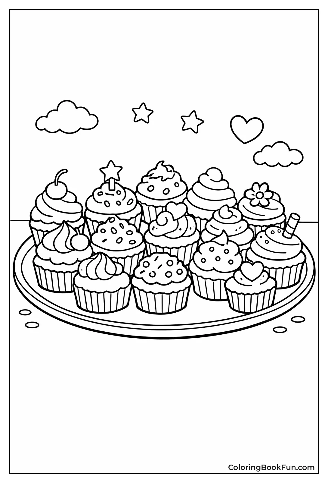 Tray of Mini Cupcakes