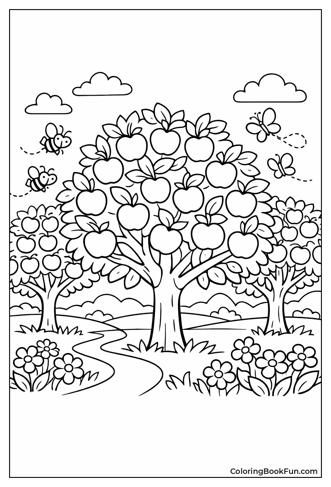 Apple Trees with Fruit