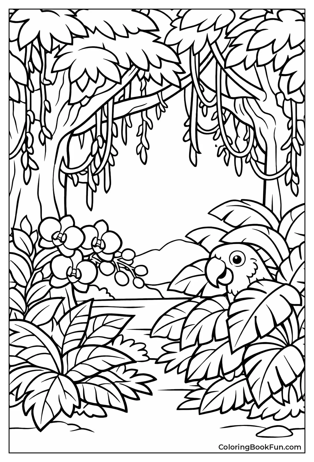 Jungle Trees with Vines