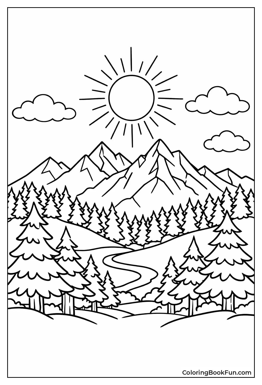 Pines on Mountain Ridge