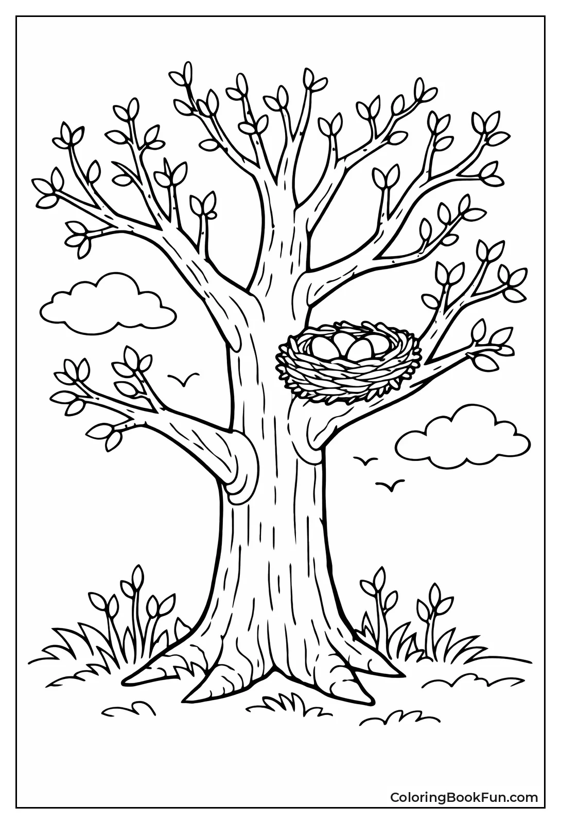 Spring Tree with Buds