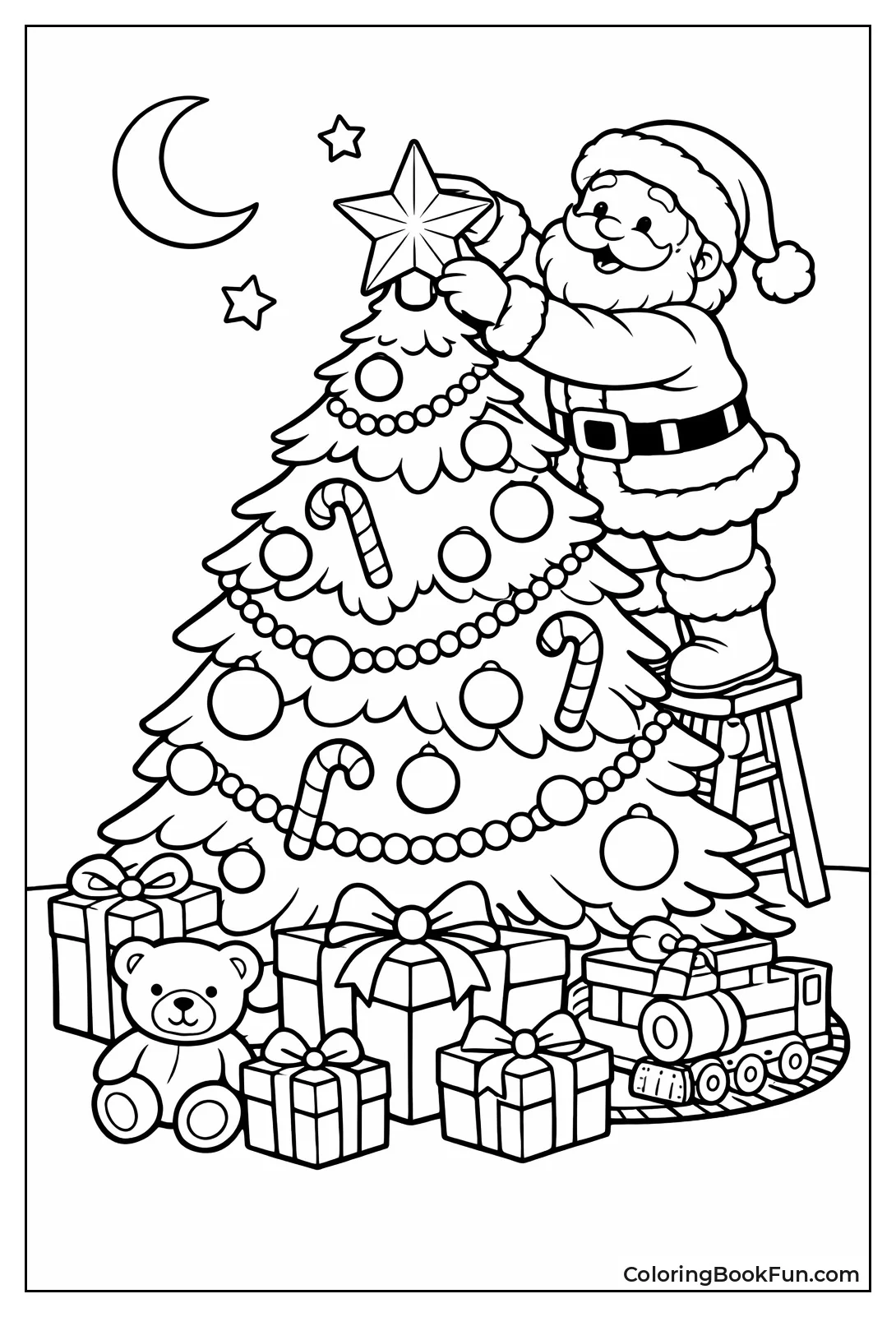 Santa Topping Christmas Tree